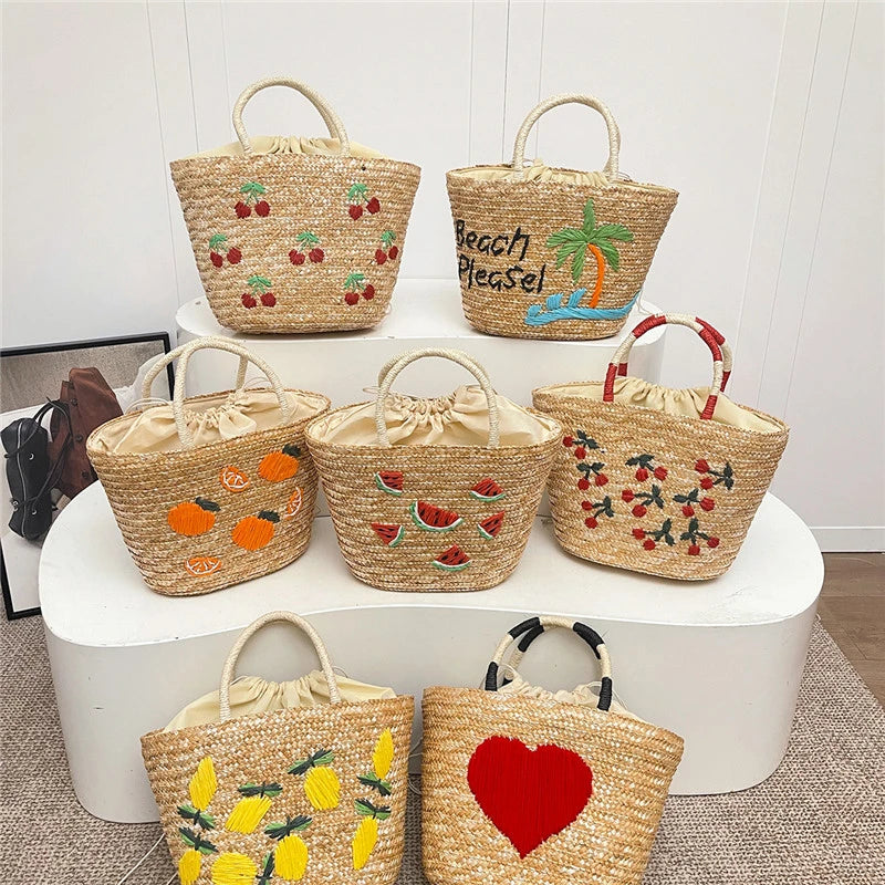 Bolso de Paja Frutal Summer