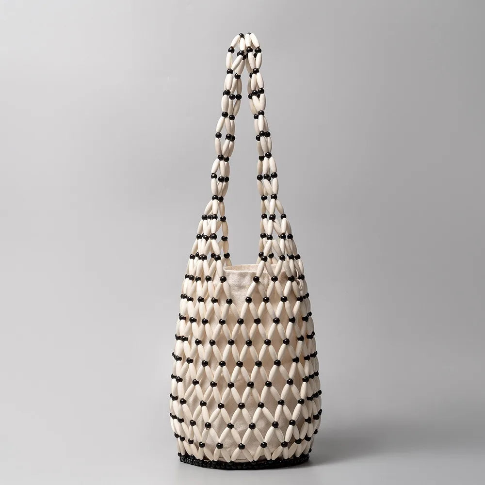 Bolso Red Tejida con Cuentas de Madera — imagen 16